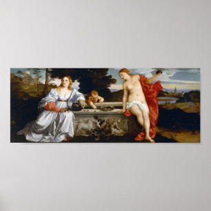 Poster Amour sacré et profane, Tiziano Vecelli, 1515