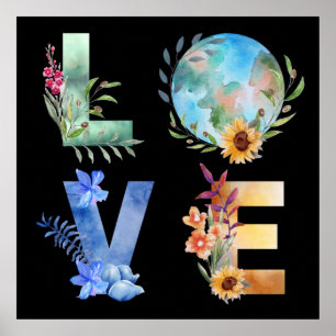 POSTER AMOUR SAUVER NOTRE PLANÈTE
