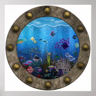 Poster Amour sous-marin -