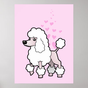 Poster Amour standard/de miniature/jouet caniche