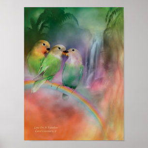 Poster Amour sur une affiche/copie d'art d'arc-en-ciel
