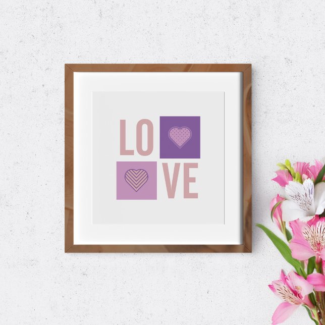 Poster AMOUR. Typographie et formes. (Créateur téléchargé)