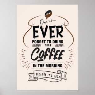 Poster Amoureux de café Buvez votre café