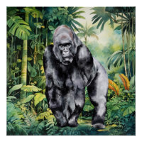Amoureux de gorilles de la jungle cool