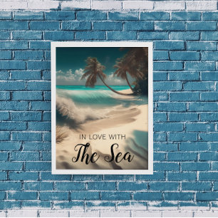 Poster Amoureux de la mer   Art tropical