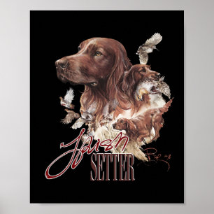 Poster Amoureux de les chiens irlandais Setter