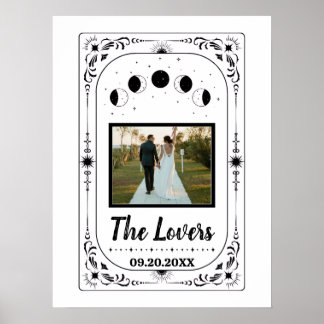 Poster Amoureux de photo personnalisée Mariée Mari Tarot