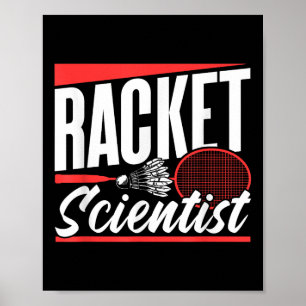 Poster Amoureux de scientifique de raquette Joueur de mat