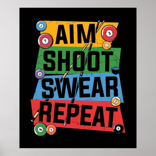 Poster amoureux des billards (Devant)