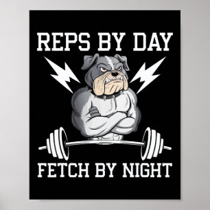 Poster Amoureux des chiens de culturisme Vêtements de gym