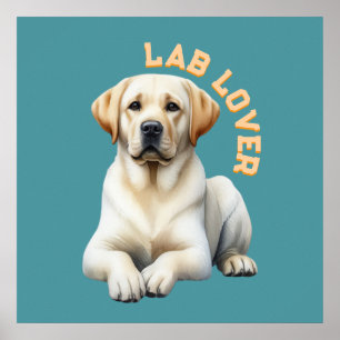 Poster Amoureux des chiens Labrador Retriever