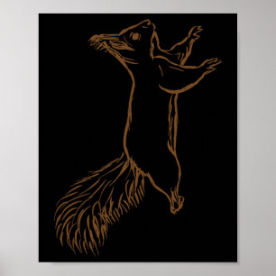 Poster Amoureux des écureuils grimpeurs Graphique Garçons