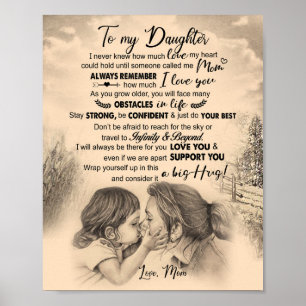Poster Amoureux des filles  À ma fille Amour maman