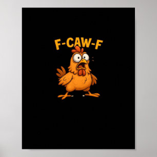 Poster Amoureux des oiseaux pun cool design unique F Caw 