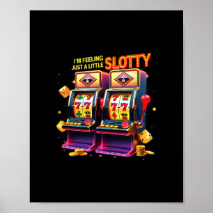 Poster Amoureux du jeu de Las Vegas Machine à sous chance