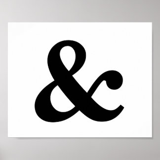Poster Ampersand Frameable 8" x 10"
