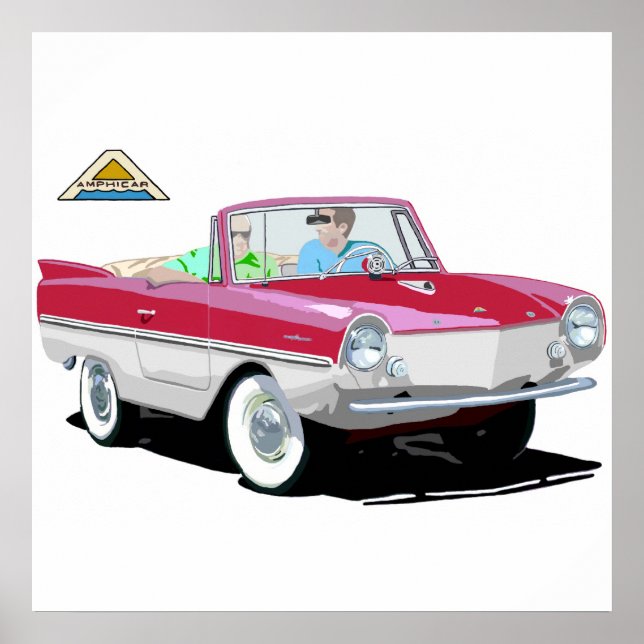 Poster Amphicaire rouge-blanc (Devant)