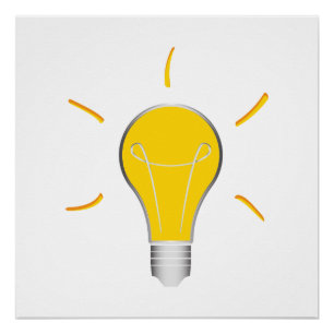 Poster Ampoule légère idée créative