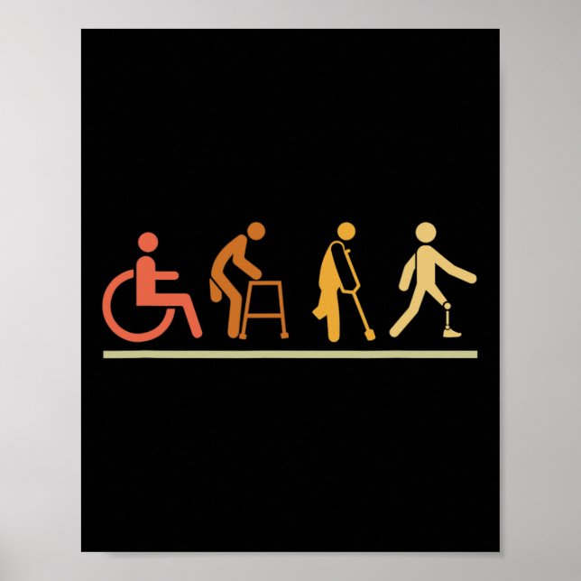 Poster Amputation des déficiences de la jambe Evolution p (Devant)