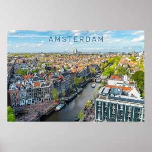 Poster Amsterdam de texte personnalisé