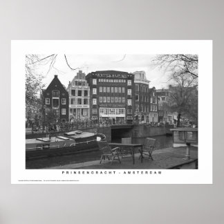 Poster Amsterdam - Les maisons du canal Prinsengracht