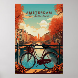 Poster Amsterdam, Pays-Bas