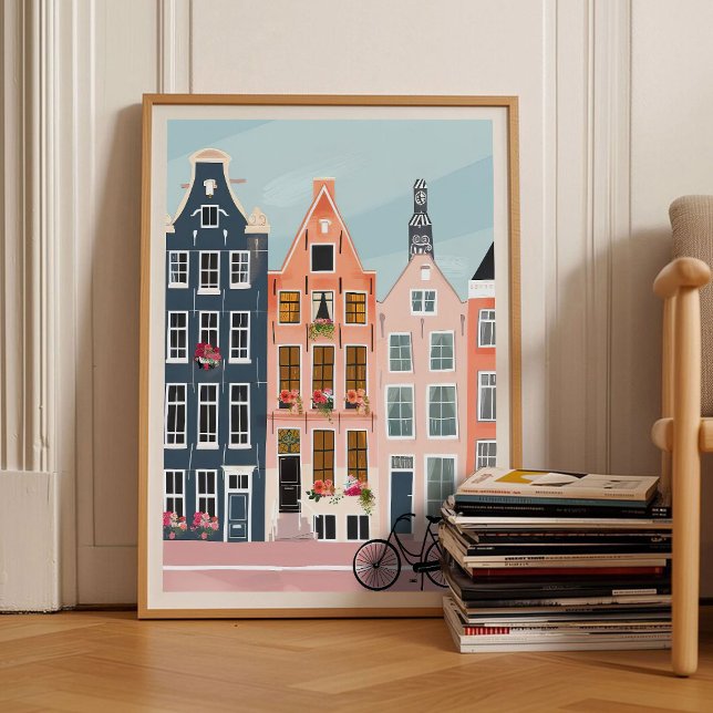 Poster Amsterdam Print Amsterdam Illustration Amsterdam  (Créateur téléchargé)