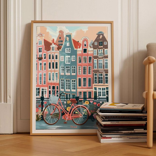 Poster Amsterdam Print Amsterdam Illustration Amsterdam  (Créateur téléchargé)