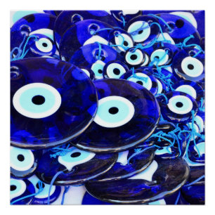 Poster Amulettes d'yeux bleues