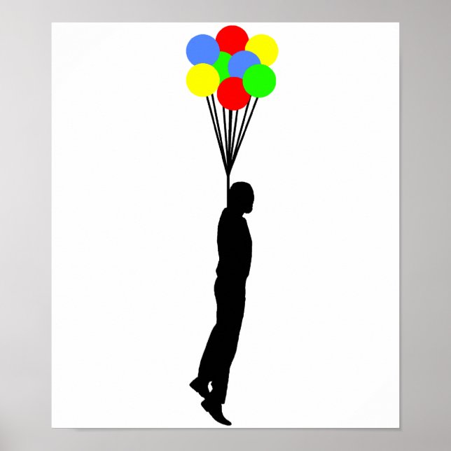 Poster amusant accroché au ballon (Devant)