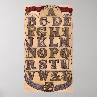 Poster Amusant Alphabet