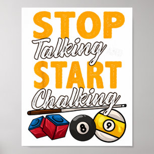 Poster Amusant Arrêtez De Parler Et Commencez À Parler Ha