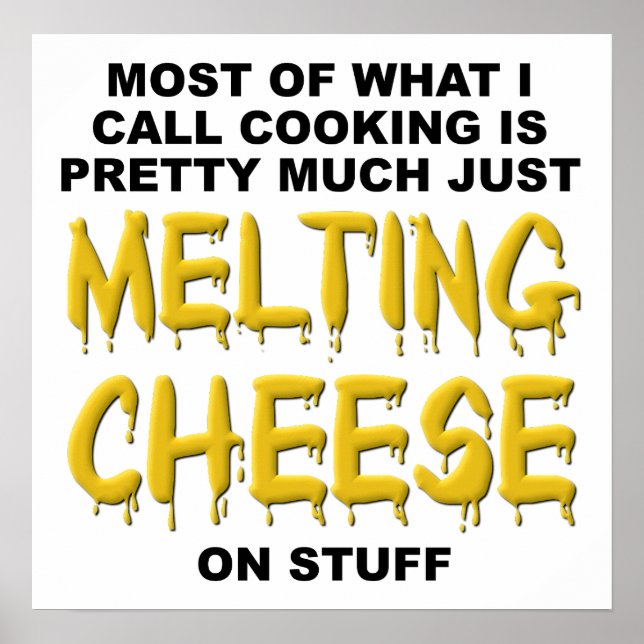 Poster amusant au fromage fondu (Devant)