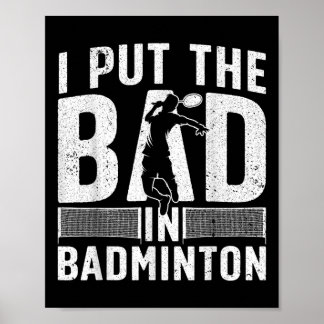 Poster Amusant Badminton Design Pour Hommes Femmes Enfant
