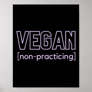 Poster Amusant Bbq Meat Lover Vegan non-pratiquant