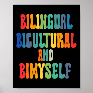 Poster Amusant Bilingue Biculturel Et Bimyself ASL Sourd 