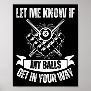 Poster Amusant Billard Design Pour Hommes Femmes Billard 