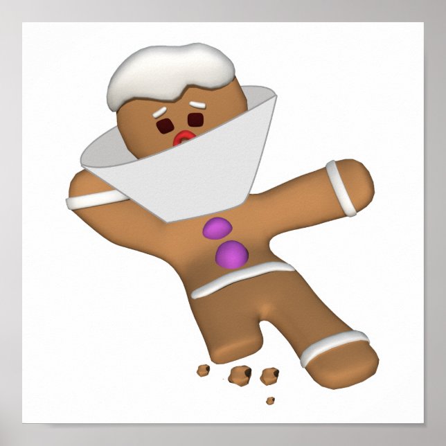 Poster Amusant Bit Lui-Même Gingerbread Homme (Devant)