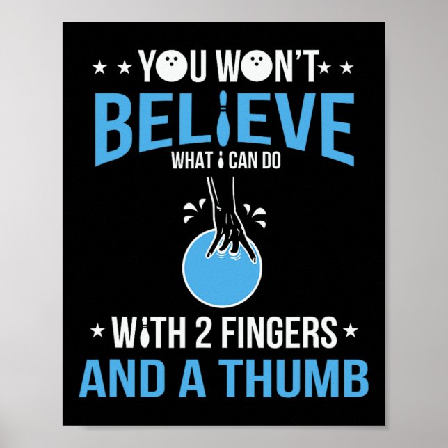 Poster Amusant Bowling Art Pour Hommes Femmes Bowler Funn (Devant)