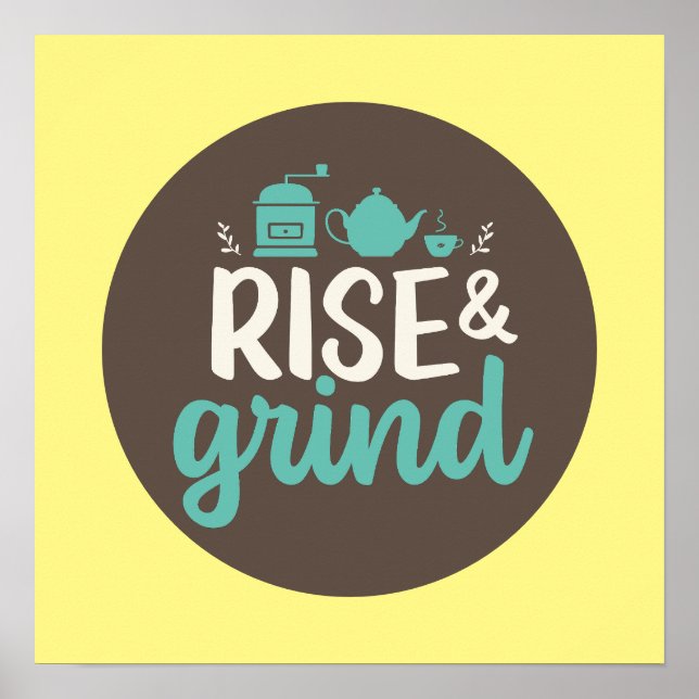 Poster Amusant café Lover Lise et Grind Kitchen Art (Devant)