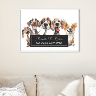 Poster Amusant Chien Chien Marcheur Chien Puppy Animaux a