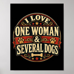 Poster Amusant chien sarcastique amoureux d'une femme &am