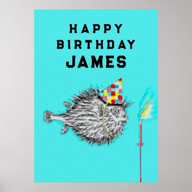 Poster amusant de fête d'anniversaire (Devant)