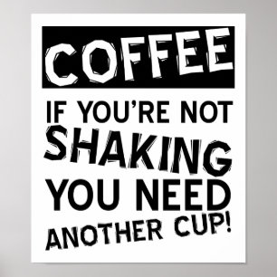 Poster amusant de Shake de café