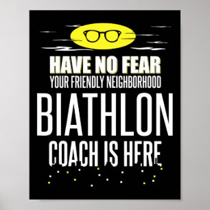 Poster Amusant Design Coach Biathlon - N'Ai Pas Peur!