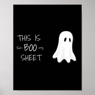 Poster Amusant fantôme d'Halloween Ceci est Boite Sheet