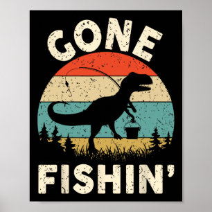 Poster Amusant Gone Chemise de pêche Hommes Femmes Jeunes
