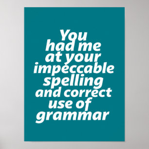 Poster Amusant Humour enseignant anglais utilisation corr
