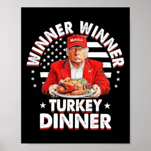 Poster Amusant Humour Trump Gagnant Dîner Turquie