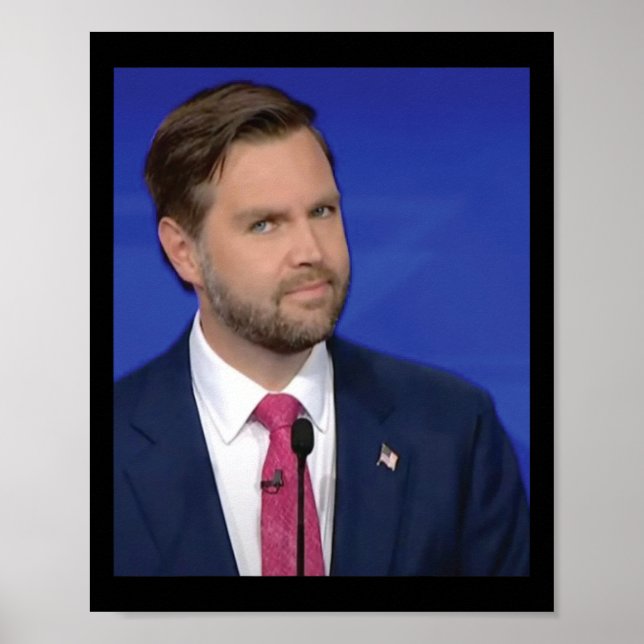 Poster Amusant J.d Vance Mème Vice-président Débat Face (Devant)